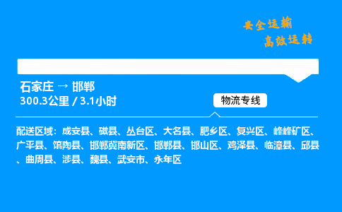 石家莊到邯鄲物流專線-整車運輸/零擔配送-石家莊至邯鄲貨運公司