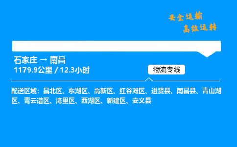 石家莊到南昌物流專線-專業(yè)承攬石家莊至南昌貨運(yùn)-保證時(shí)效